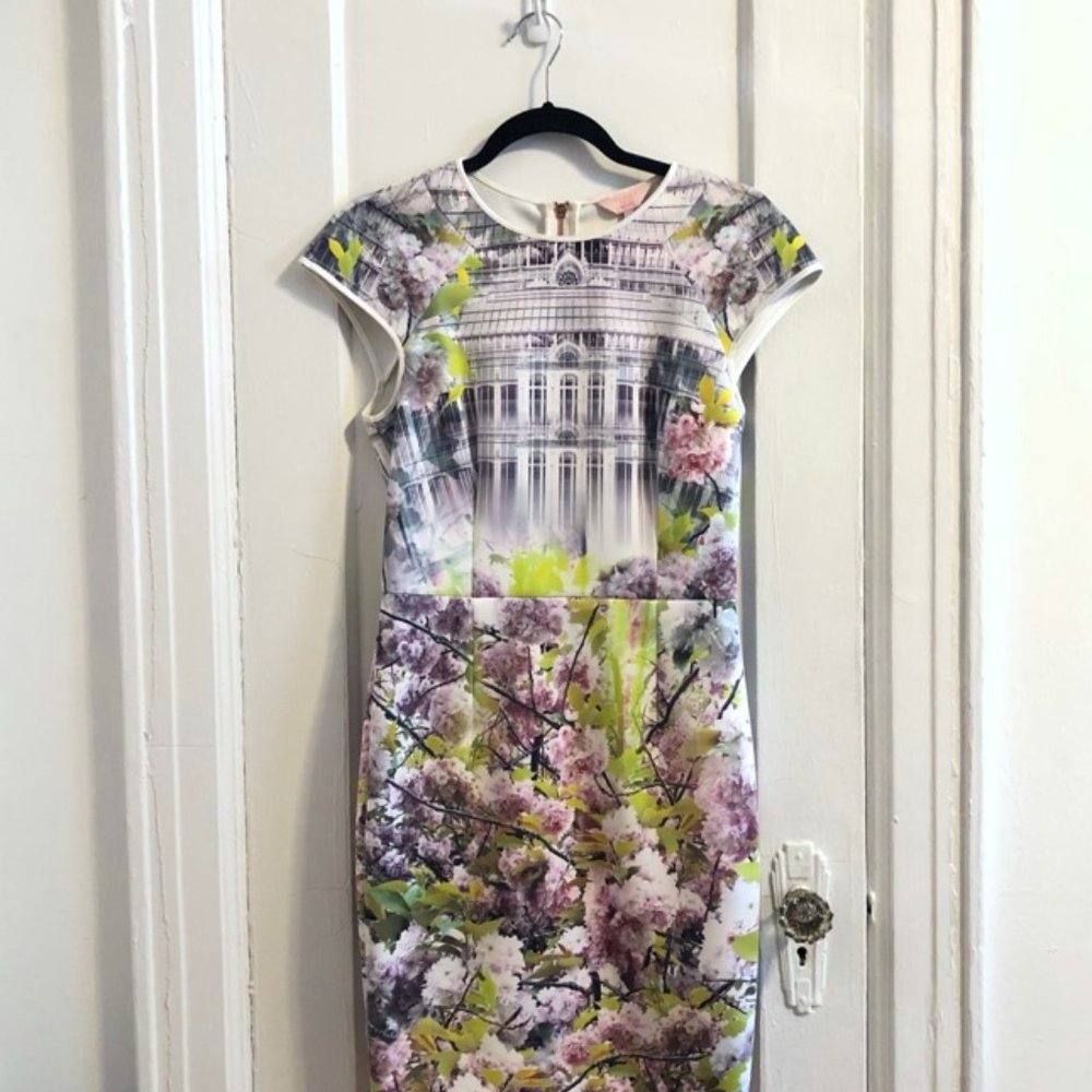 Ted Baker Floral Cityscape Sheath Dress